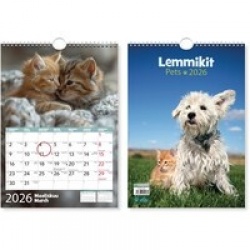 Lemmikit 2026 seinäkalenteri = Pets