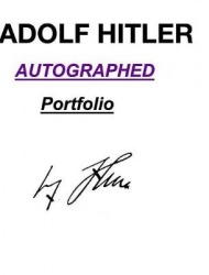 Adolf Hilter autograthed portfolio