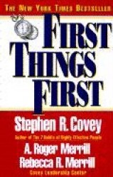 First Things First