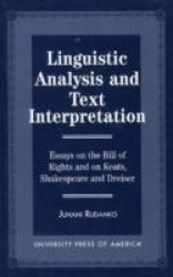 Linguistic Analysis and Text Interpretation
