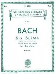 Bach Six Suites for Unaccompanied Viola Schirmer Library of Classics Vol. 1278 Baroque and Classical Viola Sheet Music G. Schirm