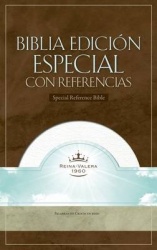 RVR 1960 Biblia con Referencias, blanco piel fabricada