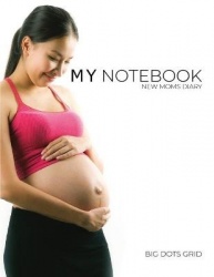 New Moms Notebook - 101 Pages Dotted Diary Journal. Personalized Block-Notes for fashion mom.