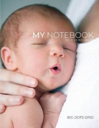 New Moms Notebook - 101 Pages Dotted Diary Journal. Personalized Block-Notes for fashion mom.