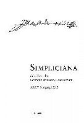 Simpliciana - Schriften Der Grimmelshausen-Gesellschaft XXXXIV (2012)- In Verbindung Mit Dem Vorstand Der Grimmelshausen-Gesells