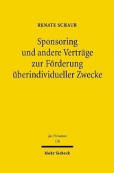 Sponsoring und andere Verträge zur Förderung überindividueller Zwecke