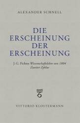 Die Erscheinung der Erscheinung