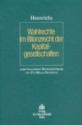 Wahlrechte im Bilanzrecht der Kapitalgesellschaften