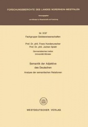 Semantik der Adjektive des Deutschen - Analyse der semantischen Relationen