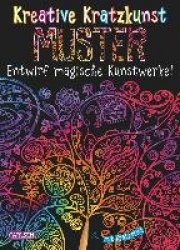 Kreative Kratzkunst: Muster: Set mit 10 Kratzbildern, Anleitungsbuch und Holzstift