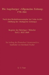 Register der Beiträger / Mitteiler - Teil 2: 1833-1849