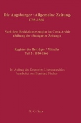 Register der Beiträger / Mitteiler - Teil 3: 1850-1866