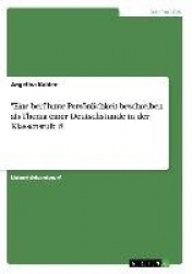 Eine beruhmte Persoenlichkeit beschreiben als Thema einer Deutschstunde in der Klassenstufe 8