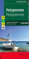 Peloponnes, Straßen- und Freizeitkarte 1:150.000, freytag&berndt