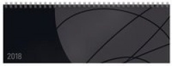 Tischquerkalender Professional Colourlux schwarz 2018