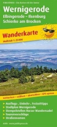 Wanderkarte Wernigerode - Elbingerode - Ilsenburg - Schierke am Brocken 1 : 25 000