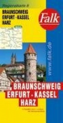 Falk Regionalkarte 08. Braunschweig, Erfurt, Kassel, Harz. 1 : 150 000