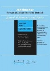 Ökonomische Analysen der Mitbestimmung auf Betri - Themenheft Jahrbücher für Nationalökonomie und Statistik 5/2006