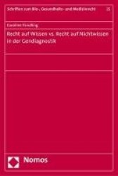 Recht Auf Wissen vs. Recht Auf Nichtwissen in Der Gendiagnostik