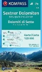 KOMPASS Wanderkarte 625 Sextner Dolomiten, Naturpark Drei Zinnen, Dolomiti di Sesto, Parco Naturale Tre Cime 1:25.000