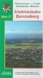 Karte des Schwäbischen Albvereins 37 Friedrichshafen - Ravensburg 1 : 35 000