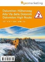 3D-Wanderkarte Dolomiten-Höhenweg 2.  1 : 25 000