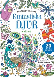 Färglägg och skapa : Fantastiska djur : wall art