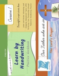 Handwriting Practice Workbook - The Lord's Prayer - Christian Prayers - Cursive, Level 1 - Learn by Handwriting. Adults and Chil