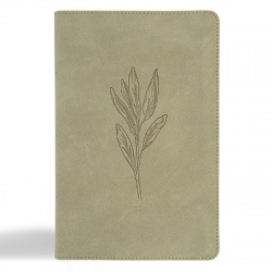 CSB Large Print Personal Size Reference Bible, Digital Study Edition, Sage Suedesoft Leathertouch