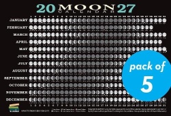 2027 Moon Calendar Card (5 pack) - Lunar Phases, Eclipses, and More!