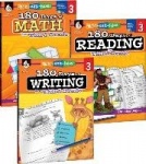 180 Days(tm) Reading, Writing and Math for Grade 3: 3-Book Set