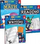 180 Days(tm) Reading, Writing and Math for Grade 4: 3-Book Set