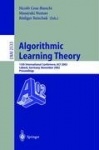 Algorithmic Learning Theory - 13th International Conference, ALT 2002, Lübeck, Germany, November 24-26, 2002, Proceedings