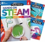 180 Days(tm) Steam, Science,&Math Grade 4: 3-Book Set